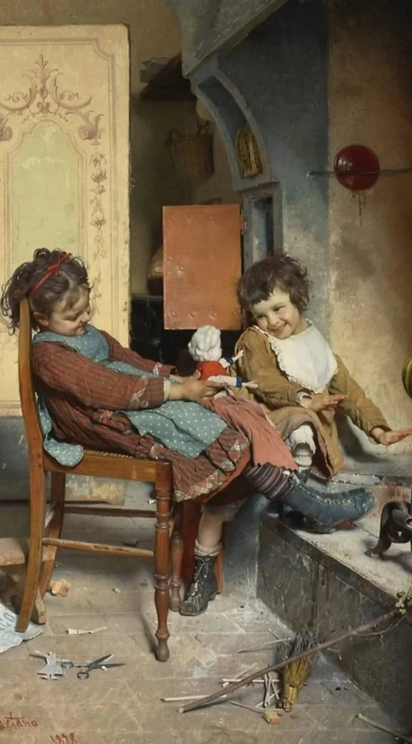 Bambini e bambole - dettaglio